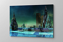 Obraz na stenu SkyscraperCity, Mrakodrapy veľkomesto noc